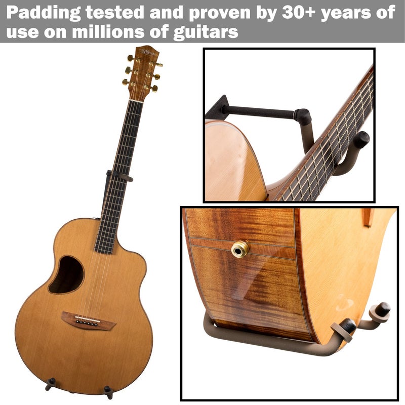 String Swing Guitar Holder Low-Profile Wide-Body for Horizontal Flat Wall Mount - 1 Piece Unit CC151-LPW-FW - Image 4